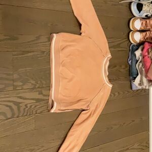 Chic Peach Long-Sleeve Top